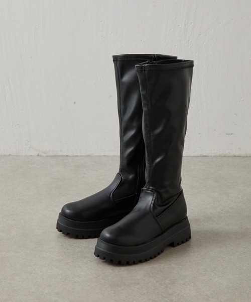 COLONY 2139（コロニートゥーワンスリーナイン）の「厚底ストレッチブーツ（ブーツ・レディース・ブラウン/ブラック・MEDIUM/LARGE）」の4枚目の写真