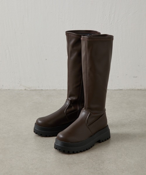COLONY 2139（コロニートゥーワンスリーナイン）の「厚底ストレッチブーツ（ブーツ・レディース・ブラウン/ブラック・MEDIUM/LARGE）」の9枚目の写真