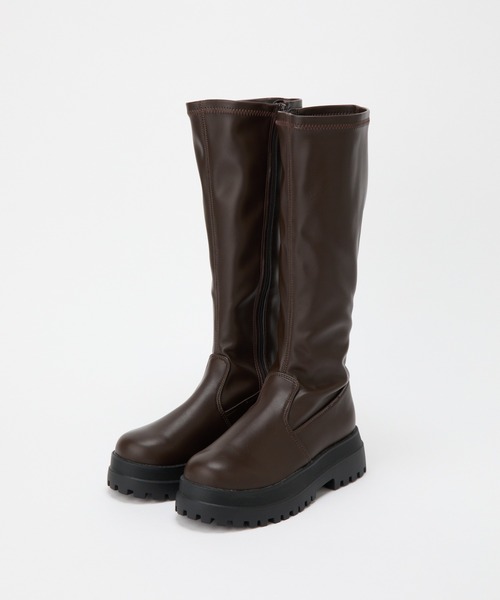 COLONY 2139（コロニートゥーワンスリーナイン）の「厚底ストレッチブーツ（ブーツ・レディース・ブラウン/ブラック・MEDIUM/LARGE）」の19枚目の写真