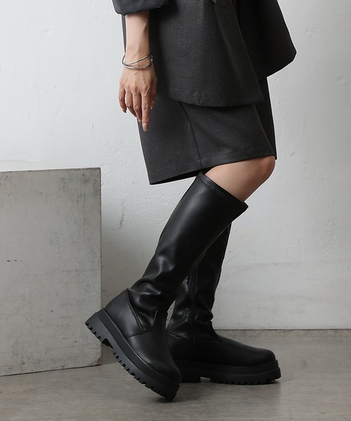 COLONY 2139（コロニートゥーワンスリーナイン）の「厚底ストレッチブーツ（ブーツ・レディース・ブラウン/ブラック・MEDIUM/LARGE）」の7枚目の写真
