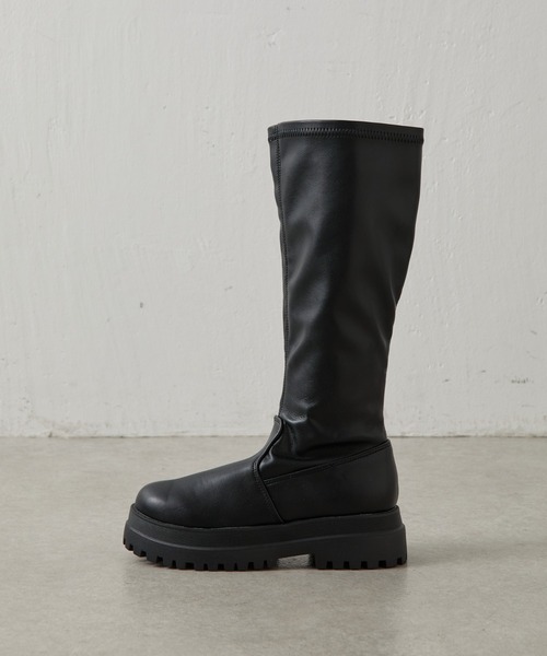 COLONY 2139（コロニートゥーワンスリーナイン）の「厚底ストレッチブーツ（ブーツ・レディース・ブラウン/ブラック・MEDIUM/LARGE）」の5枚目の写真