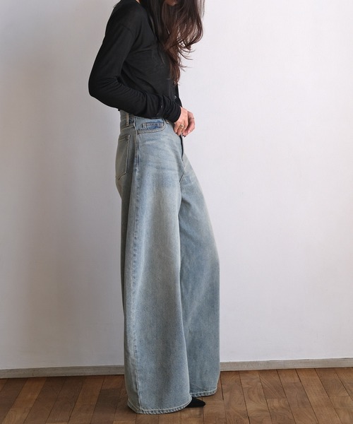 バギートップデニムパンツ（デニムパンツ）｜AKTE（アクテ）の