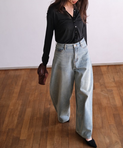 バギートップデニムパンツ（デニムパンツ）｜AKTE（アクテ）の