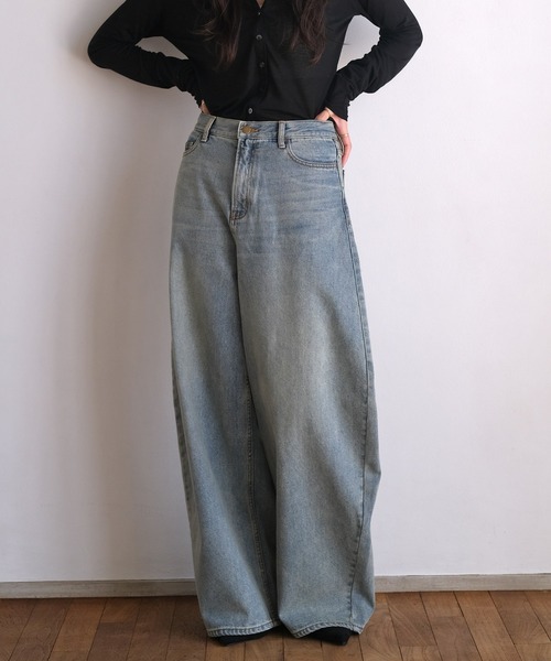 バギートップデニムパンツ（デニムパンツ）｜AKTE（アクテ）の