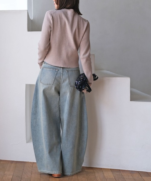 AKTE（アクテ）の「バギートップデニムパンツ（デニムパンツ・レディース・ライトブルー・1/2/2T）」の16枚目の写真