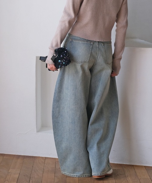 AKTE バギートップデニムパンツ バギートップデニムパンツ（デニムパンツ）｜AKTE（アクテ）の