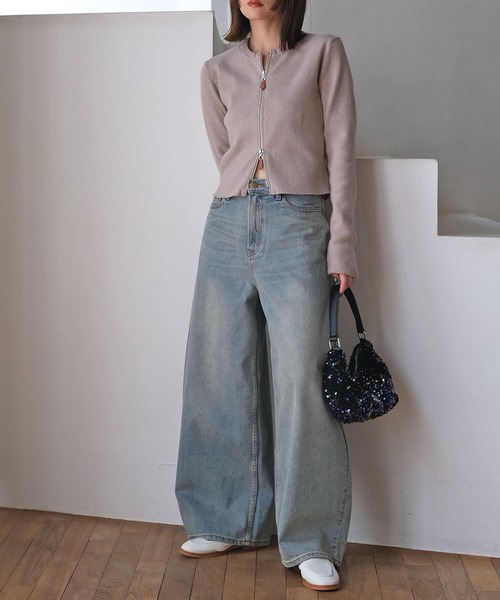 AKTE バギートップデニムパンツ バギートップデニムパンツ（デニムパンツ）｜AKTE（アクテ）の