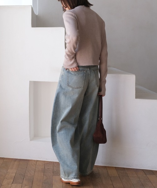 AKTE（アクテ）の「バギートップデニムパンツ（デニムパンツ・レディース・ライトブルー・1/2/2T）」の20枚目の写真