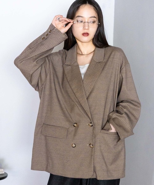 RAGEBLUE（レイジブルー）の「グランパダブルテーラードジャケット/セットアップ対応（テーラードジャケット・レディース・ブラック系/ダークブラウン/ブラウン系/その他19・FREE）」の3枚目の写真