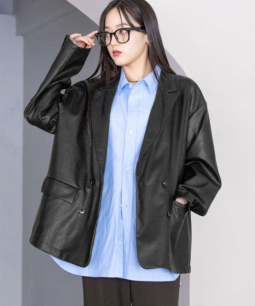 RAGEBLUE（レイジブルー）の「グランパダブルテーラードジャケット/セットアップ対応（テーラードジャケット・レディース・ブラック系/ダークブラウン/ブラウン系/その他19・FREE）」の4枚目の写真