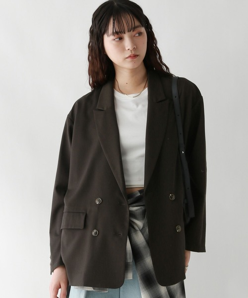 RAGEBLUE（レイジブルー）の「グランパダブルテーラードジャケット/セットアップ対応（テーラードジャケット・レディース・ブラック系/ダークブラウン/ブラウン系/その他19・FREE）」の14枚目の写真