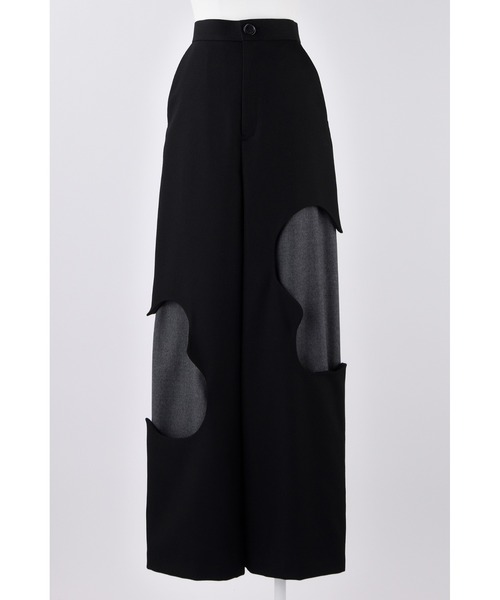 ENFOLD(エンフォルド)の「ソフトサキソニー Pondトラウザー(その他パンツ・レディース・チャコールグレー/ブラック・38/36)」の2枚目の写真