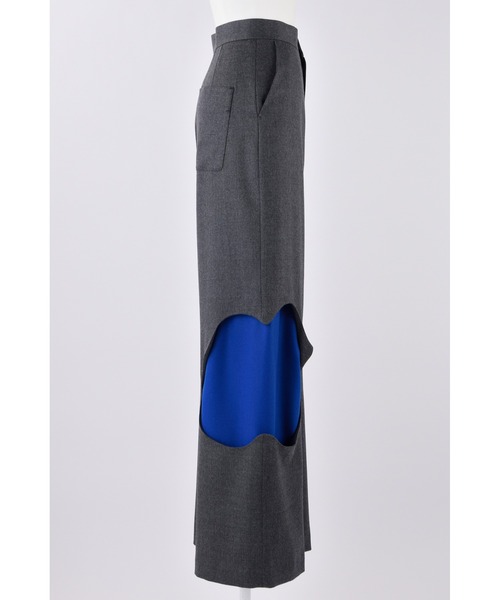 ENFOLD(エンフォルド)の「ソフトサキソニー Pondトラウザー(その他パンツ・レディース・チャコールグレー/ブラック・38/36)」の8枚目の写真