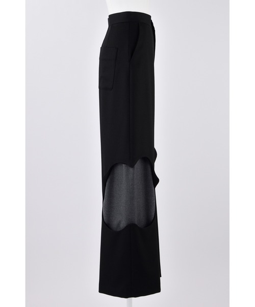 ENFOLD(エンフォルド)の「ソフトサキソニー Pondトラウザー(その他パンツ・レディース・チャコールグレー/ブラック・38/36)」の5枚目の写真