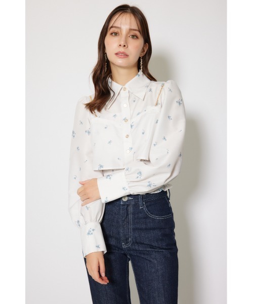 rienda(リエンダ)の「チェーンデザインシャーリングブラウス 秋服 冬服(シャツ/ブラウス・レディース・ブラック/ブラウン系その他/ホワイト系その他・FREE)」の14枚目の写真