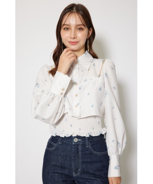 rienda(リエンダ)の「チェーンデザインシャーリングブラウス 秋服 冬服(シャツ/ブラウス・レディース・ブラック/ブラウン系その他/ホワイト系その他・FREE)」の15枚目の写真