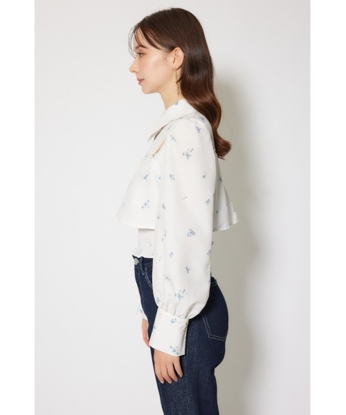 rienda(リエンダ)の「チェーンデザインシャーリングブラウス 秋服 冬服(シャツ/ブラウス・レディース・ブラック/ブラウン系その他/ホワイト系その他・FREE)」の8枚目の写真