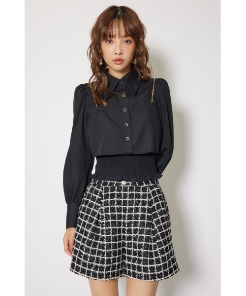 rienda(リエンダ)の「チェーンデザインシャーリングブラウス 秋服 冬服(シャツ/ブラウス・レディース・ブラック/ブラウン系その他/ホワイト系その他・FREE)」の17枚目の写真