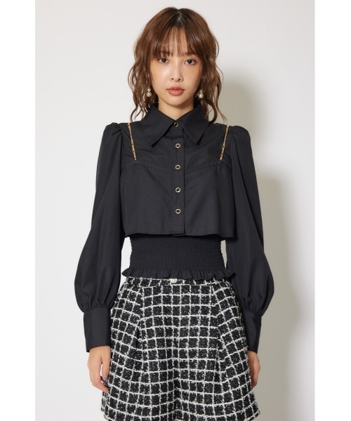 rienda(リエンダ)の「チェーンデザインシャーリングブラウス 秋服 冬服(シャツ/ブラウス・レディース・ブラック/ブラウン系その他/ホワイト系その他・FREE)」の21枚目の写真