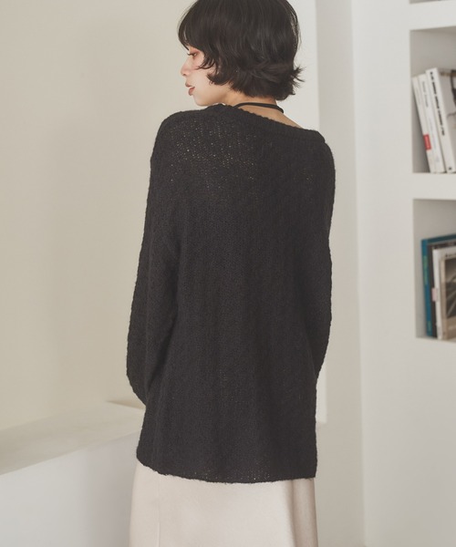 LAULEN(ローレン)の「texture volume sleeve knit /テクスチャーボリュームスリーブニット(ニット/セーター・レディース・ブラウン/チャコールグレー/ブラック・FREE)」の6枚目の写真