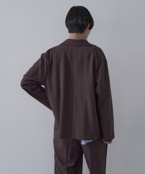 GALLEST（ギャレスト）の「Comfy SET UP｜ダブルブレストイージージャケット【セットアップ対応】（テーラードジャケット・レディース・ブラック/ブラウン系その他/ベージュ・40/38/36）」の17枚目の写真