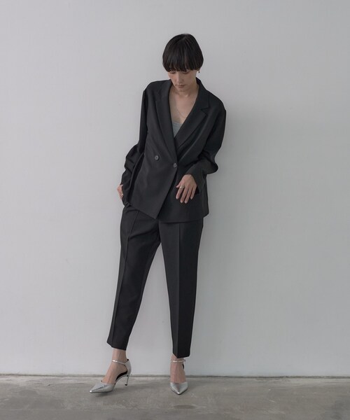 GALLEST（ギャレスト）の「Comfy SET UP｜ダブルブレストイージージャケット【セットアップ対応】（テーラードジャケット・レディース・ブラック/ブラウン系その他/ベージュ・40/38/36）」の22枚目の写真