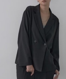 GALLEST | Comfy SET UP|ダブルブレストイージージャケット【セットアップ対応】(テーラードジャケット)