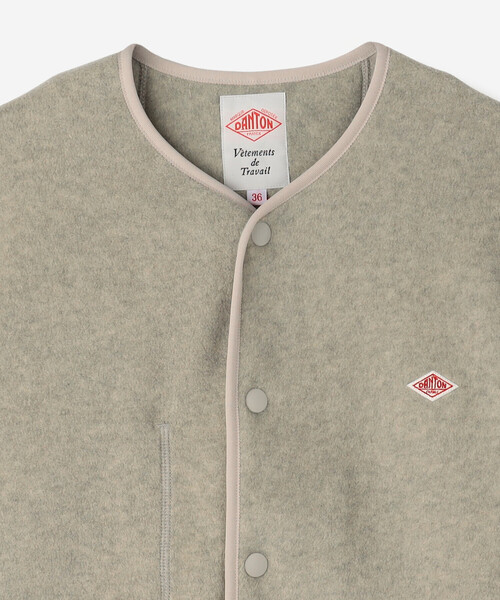 DANTON | フリース カラーレスジャケット WOMEN（ノーカラージャケット