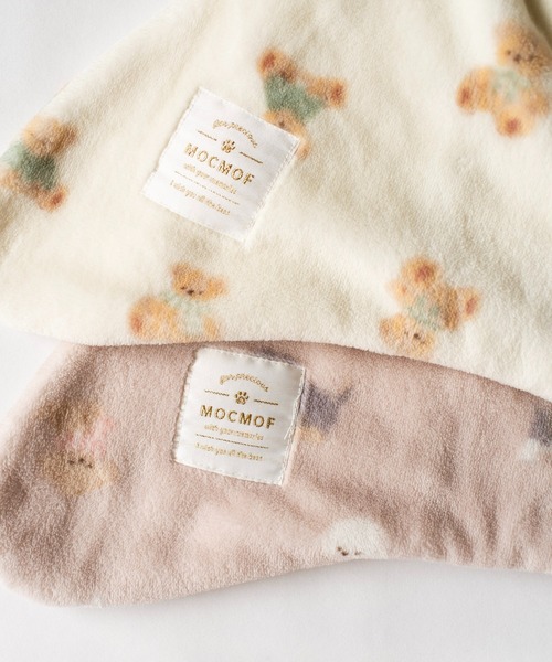 mocmof（モクモフ）の「アニマル総柄 ベビー おくるみ（おくるみ・キッズ・アイボリー/グリーン系その他3/ピンク・M size/S size）」の11枚目の写真