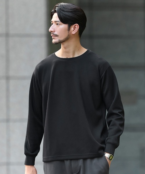 セール】【抗ピリング・抗しわ】ハイポンチ長袖カットソー（Tシャツ