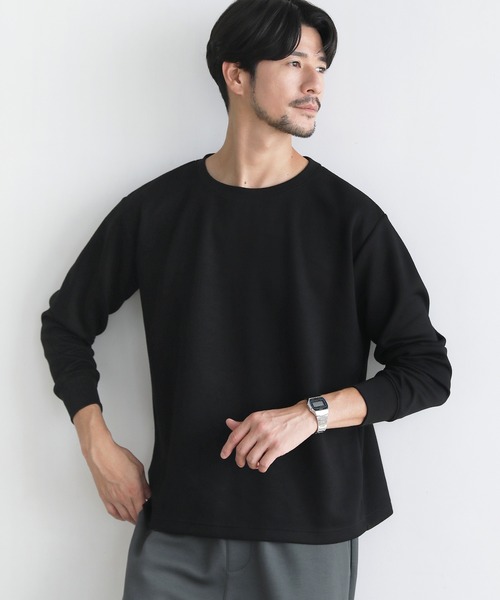 SPU(スプ)の「【抗ピリング・抗しわ】ハイポンチ長袖カットソー(Tシャツ/カットソー・メンズ・チャコール/ネイビー/ホワイト/グレー/杢グレー/ブラック・S/M/L/XL)」の12枚目の写真