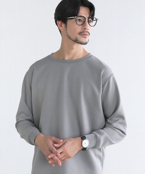 SPU(スプ)の「【抗ピリング・抗しわ】ハイポンチ長袖カットソー(Tシャツ/カットソー・メンズ・チャコール/ネイビー/ホワイト/グレー/杢グレー/ブラック・S/M/L/XL)」の16枚目の写真