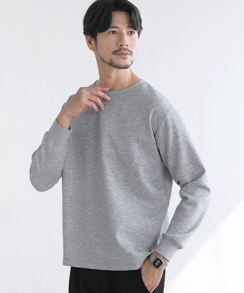 SPU(スプ)の「【抗ピリング・抗しわ】ハイポンチ長袖カットソー(Tシャツ/カットソー・メンズ・チャコール/ネイビー/ホワイト/グレー/杢グレー/ブラック・S/M/L/XL)」の20枚目の写真