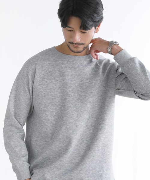 SPU(スプ)の「【抗ピリング・抗しわ】ハイポンチ長袖カットソー(Tシャツ/カットソー・メンズ・チャコール/ネイビー/ホワイト/グレー/杢グレー/ブラック・S/M/L/XL)」の21枚目の写真