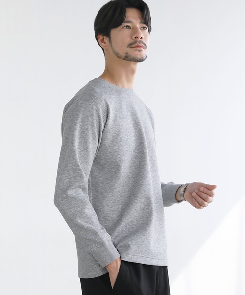 SPU(スプ)の「【抗ピリング・抗しわ】ハイポンチ長袖カットソー(Tシャツ/カットソー・メンズ・チャコール/ネイビー/ホワイト/グレー/杢グレー/ブラック・S/M/L/XL)」の22枚目の写真
