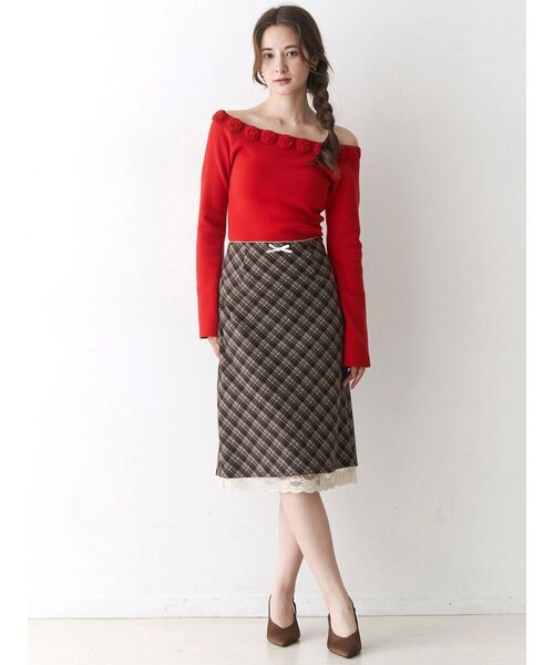 CALNAMUR（カルナムール）の「ハーフレングスタイトスカート（スカート・レディース・ダークブラウン/その他/グレー・FREE）」の22枚目の写真