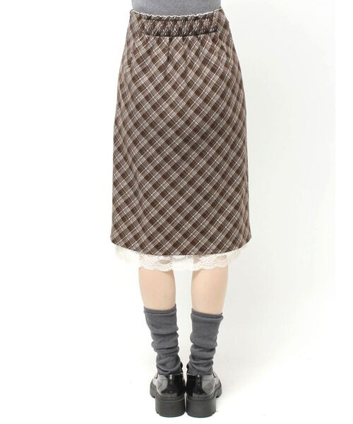 CALNAMUR（カルナムール）の「ハーフレングスタイトスカート（スカート・レディース・ダークブラウン/その他/グレー・FREE）」の4枚目の写真