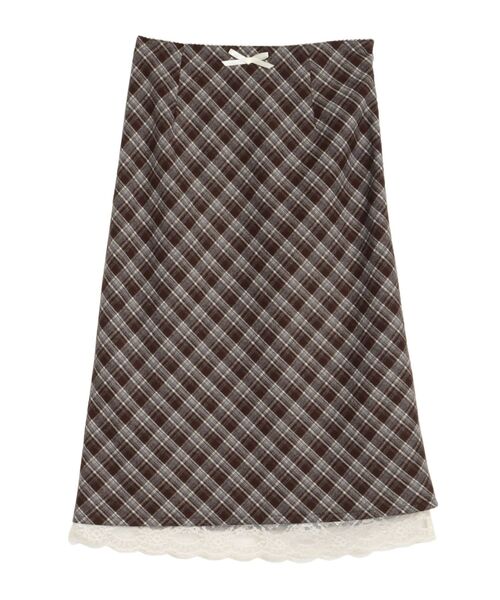 CALNAMUR（カルナムール）の「ハーフレングスタイトスカート（スカート・レディース・ダークブラウン/その他/グレー・FREE）」の2枚目の写真