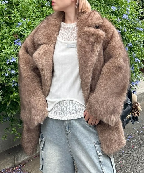 ボリューミーファーコート（その他アウター）｜Alley Tokyo（アリー