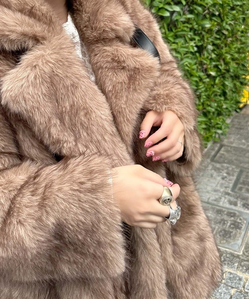 ボリュームファー✩カシミア＆ウール✩Aライン✩ファーコート ファーコート/ジャケットの商品一覧 | PAL CLOSET(パルクローゼット