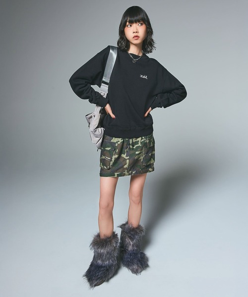 X-girl(エックスガール)の「CONVERTIBLE CARGO SKIRT(スカート・レディース・ブラック/カモフラージュ・S/M)」の10枚目の写真
