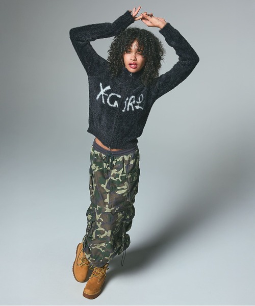 X-girl(エックスガール)の「CONVERTIBLE CARGO SKIRT(スカート・レディース・ブラック/カモフラージュ・S/M)」の11枚目の写真