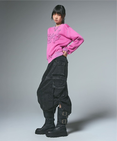 X-girl(エックスガール)の「CONVERTIBLE CARGO SKIRT(スカート・レディース・ブラック/カモフラージュ・S/M)」の18枚目の写真