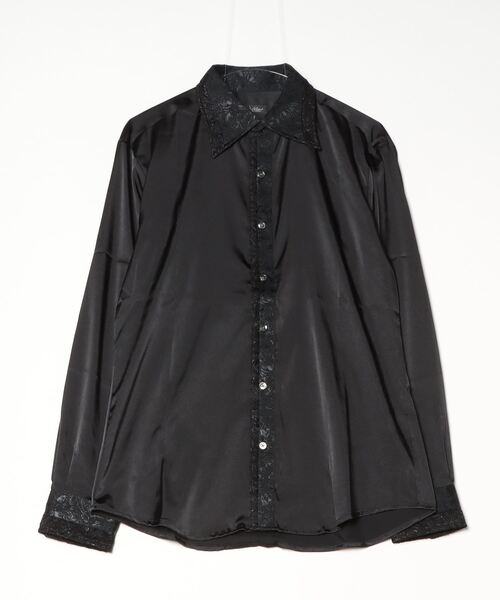 TORNADO MART（トルネードマート）の「ﾚｰｽｱｸｾﾝﾄｽﾄｰﾙﾂｷｼｬﾂ（シャツ/ブラウス・メンズ・ボルドー/ネイビー/ブラック・MEDIUM/LARGE/LL/XXL）」の5枚目の写真