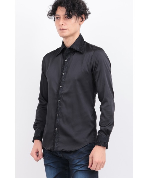 TORNADO MART（トルネードマート）の「ﾚｰｽｱｸｾﾝﾄｽﾄｰﾙﾂｷｼｬﾂ（シャツ/ブラウス・メンズ・ボルドー/ネイビー/ブラック・MEDIUM/LARGE/LL/XXL）」の13枚目の写真