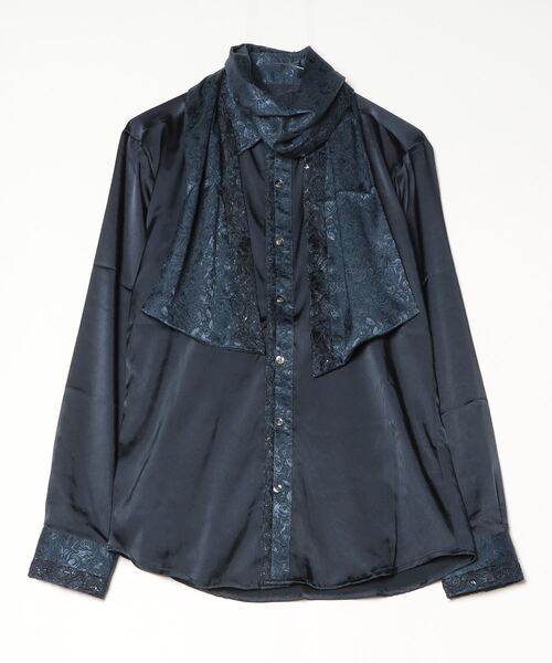 TORNADO MART（トルネードマート）の「ﾚｰｽｱｸｾﾝﾄｽﾄｰﾙﾂｷｼｬﾂ（シャツ/ブラウス・メンズ・ボルドー/ネイビー/ブラック・MEDIUM/LARGE/LL/XXL）」の17枚目の写真