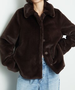 TATRAS】エコファーノーカラーロングベスト-POLLINA（その他アウター