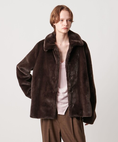 AEWEN MATOPH＞フェイクファーショートコート（その他アウター