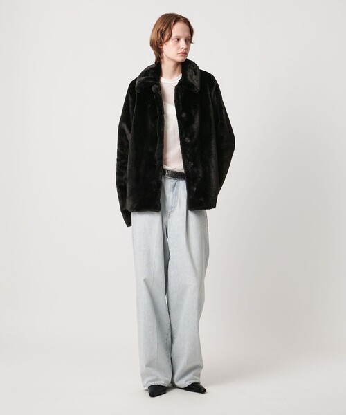 AEWEN MATOPH（イウエン マトフ）の「＜AEWEN MATOPH＞フェイクファーショートコート（その他アウター・レディース・ダークブラウン/ブラック・36/38）」の19枚目の写真