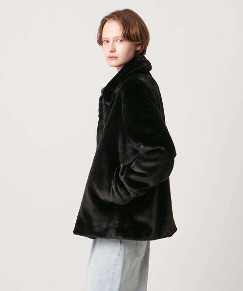 AEWEN MATOPH（イウエン マトフ）の「＜AEWEN MATOPH＞フェイクファーショートコート（その他アウター・レディース・ダークブラウン/ブラック・36/38）」の22枚目の写真